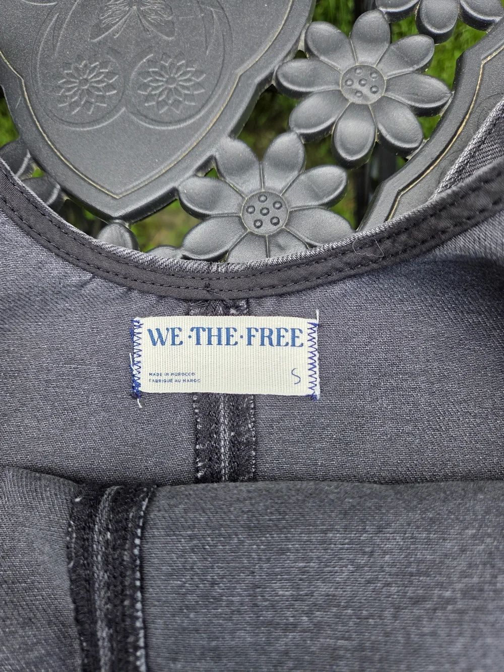 We The Free Washed Black Denim Mini Overall Dress - Picture 5 of 13
